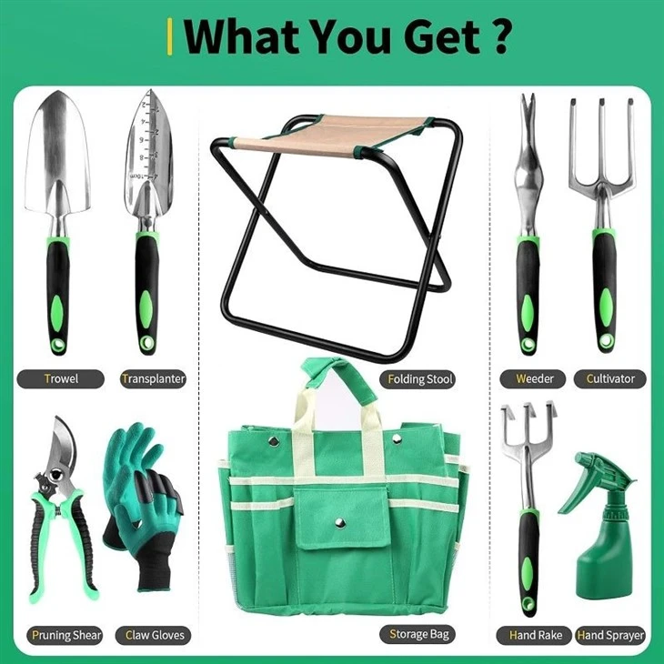 10pcs Foldable Stool Garden Tool Set-2(001)(001)